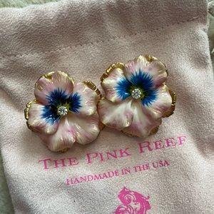 Pink Reef flower studs